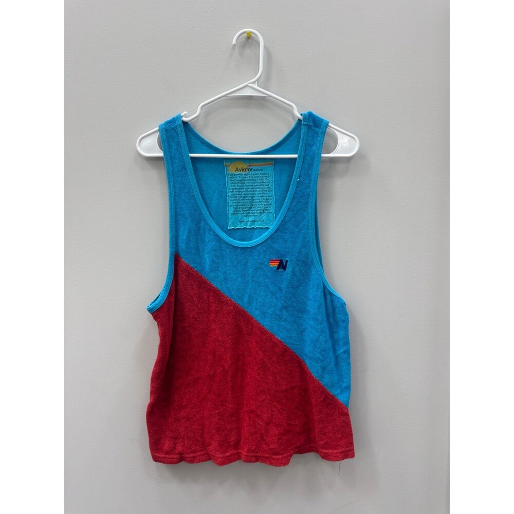 Aviator Nation Colorblock Glider Racer Tank Large